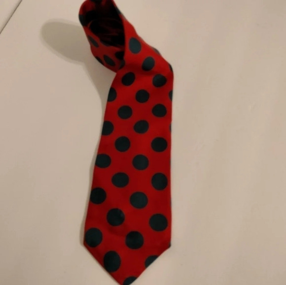 Bert Pulitzer Red Silk Dots Men's Neck Tie - Picture 1 of 5